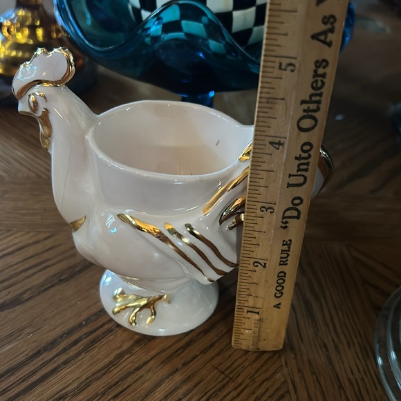Vintage Rooster Chicken Egg Cup Holder - Picture 7 of 9